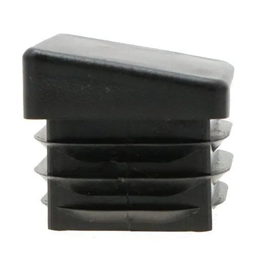 18mm x 18mm Square Angled Inserts, Black, LDPE