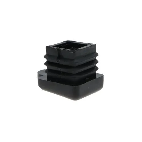 19.1mm x 19.1mm Square Angled Inserts, Black, LDPE