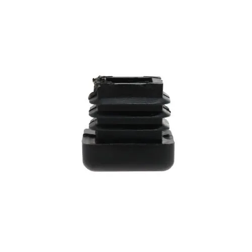 19.1mm x 19.1mm Square Angled Inserts, Black, LDPE