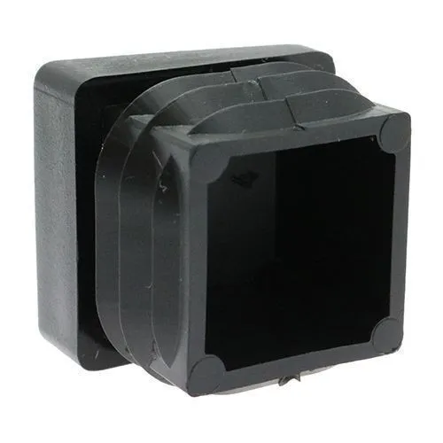 25mm x 25mm Square Angled Inserts, Black, LDPE