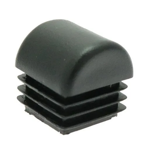 20mm x 20mm Square Domed Inserts, Black, LPDE