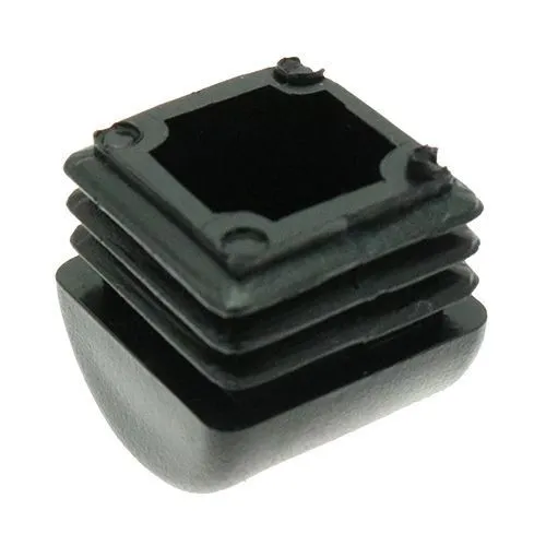 20mm x 20mm Square Domed Inserts, Black, LPDE