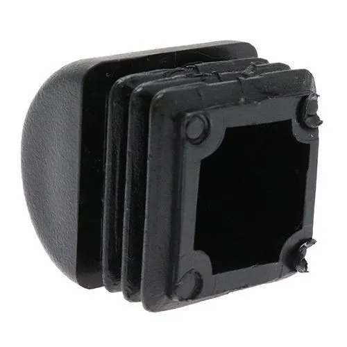 25.4mm x 25.4mm Square Domed Inserts, Black, LPDE