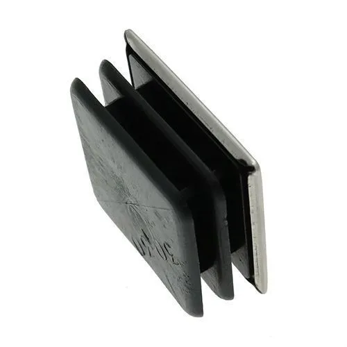 16mm x 16mm Square Tube Insert (For 12-13mm Tube) 1.5-2mm Wall | Chrome LDPE