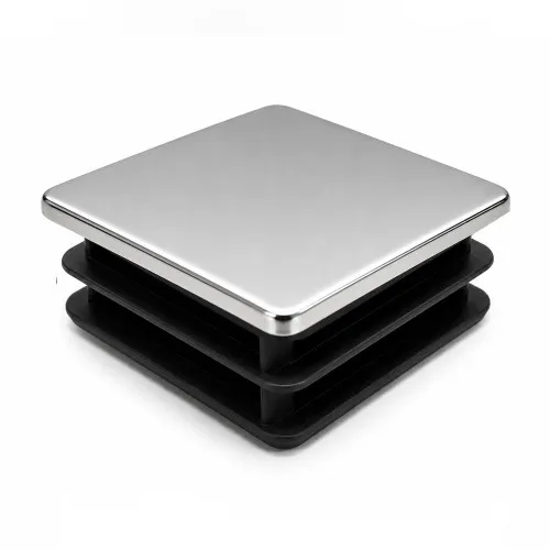 18mm x 18mm Square Tube Insert (For 14-15mm Tube) 1.5-2mm Wall | Chrome LDPE
