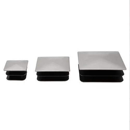 18mm x 18mm Square Chromed Inserts, Chrome, LDPE | Vital Parts