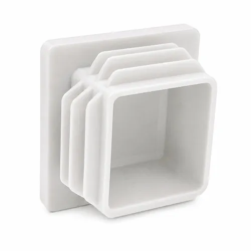 75mm x 75mm Square Tube Insert (For 67-71mm Tube) 2-4mm Wall | White LDPE