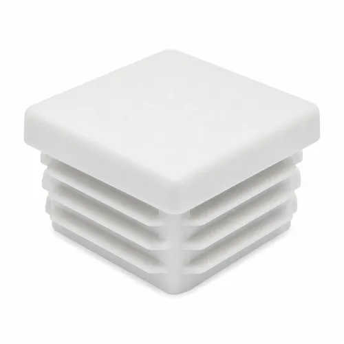 76.2mm x 76.2mm Square Tube Insert (For 68.2-72.2mm Tube) 2-4mm Wall | White LDPE