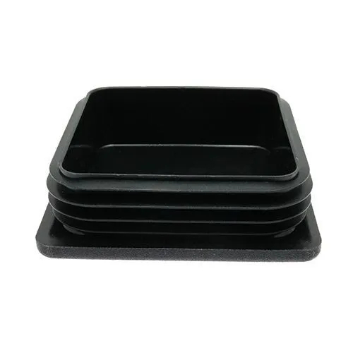 90mm x 90mm Square Tube Insert (For 80-84mm Tube) 3-5mm Wall | Black LDPE