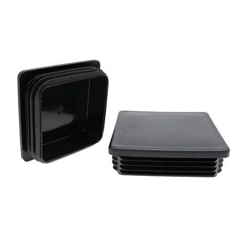 90mm x 90mm Square Tube Insert (For 80-84mm Tube) 3-5mm Wall | Black LDPE