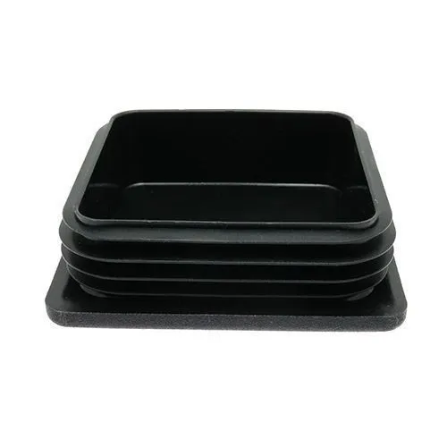 100mm x 100mm Square Tube Insert (For 88-94mm Tube) 3-6mm Wall | Black LDPE