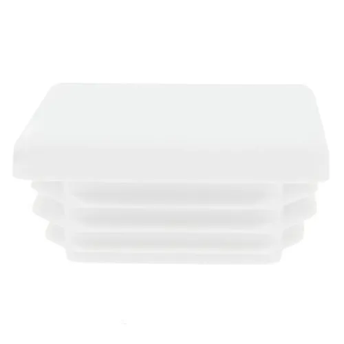 100mm x 100mm Square Tube Insert (For 84-90mm Tube) 5-8mm Wall | White LDPE
