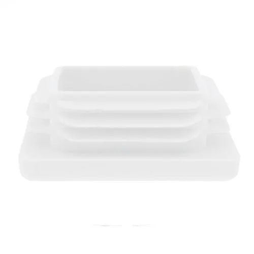 100mm x 100mm Square Tube Insert (For 84-90mm Tube) 5-8mm Wall | White LDPE