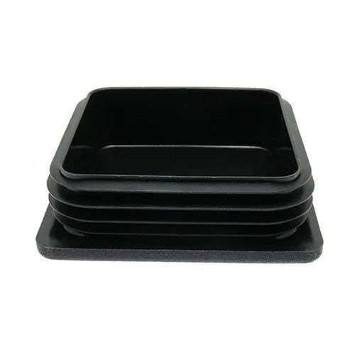 114.3mm x 114.3mm Square Tube Insert (For 104-108mm Tube) 3-5mm Wall | Black LDPE