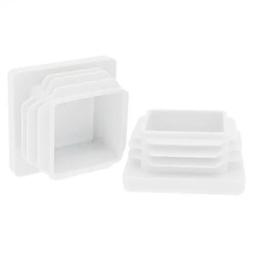 140mm x 140mm Square Tube Insert (For 126-132mm Tube) 4-7mm Wall | White LDPE
