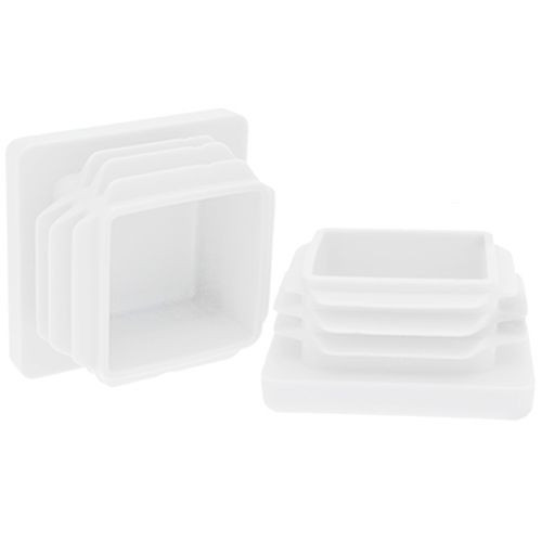 200mm x 200mm Square Tube Insert (For 186mm-194mm Tube) 3-7mm Wall | White LDPE