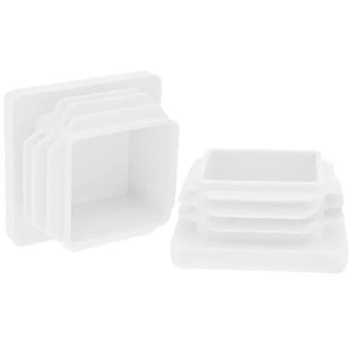 200mm x 200mm Square Tube Insert (For 186mm-194mm Tube) 3-7mm Wall | White LDPE