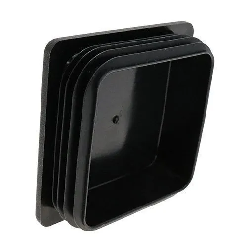 150mm x 150mm Square Tube Insert (For 125-130mm Tube) 10-12.5mm Wall | Black LDPE