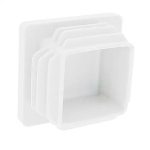 150mm x 150mm Square Tube Insert (For 125-130mm Tube) 10-12.5mm Wall | White LDPE