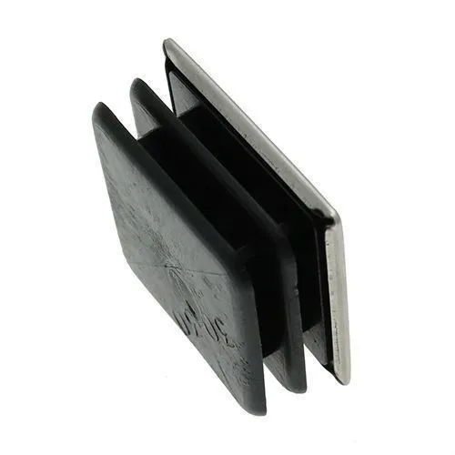 30mm x 30mm Square Tube Insert (For 26-27mm Tube) 1.5-2mm Wall | Chrome LDPE
