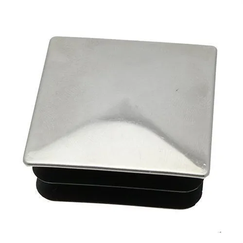 35mm x 35mm Square Tube Insert (For 31-32mm Tube) 1.5-2mm Wall | Chrome LDPE
