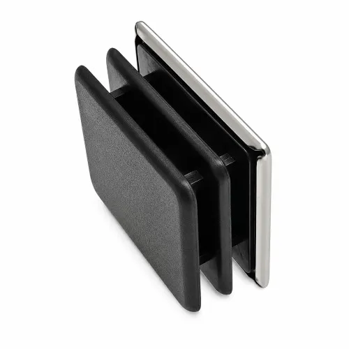 40mm x 40mm Square Tube Insert (For 36-37mm Tube) 1.5-2mm Wall | Chrome LDPE
