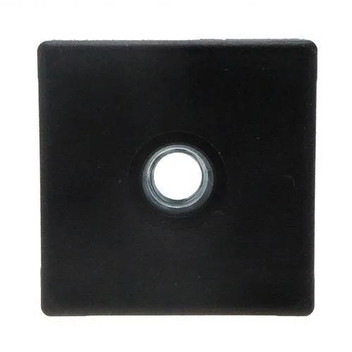20mm x 20mm Square Threaded Tube Insert (M6 Thread) - 1-1.5mm Wall | Black LDPE