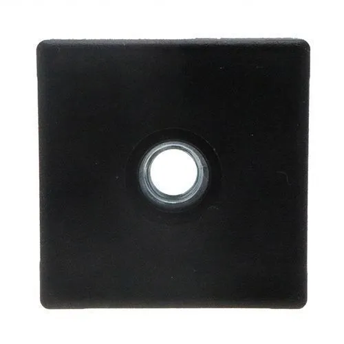 20mm x 20mm Square Threaded Tube Insert (M8 Thread) - 1-1.5mm Wall | Black LDPE