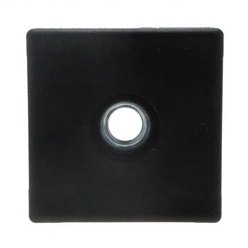 40mm x 40mm Square Threaded Tube Insert (M10 Thread) - 1-1.5mm Wall | Black LDPE
