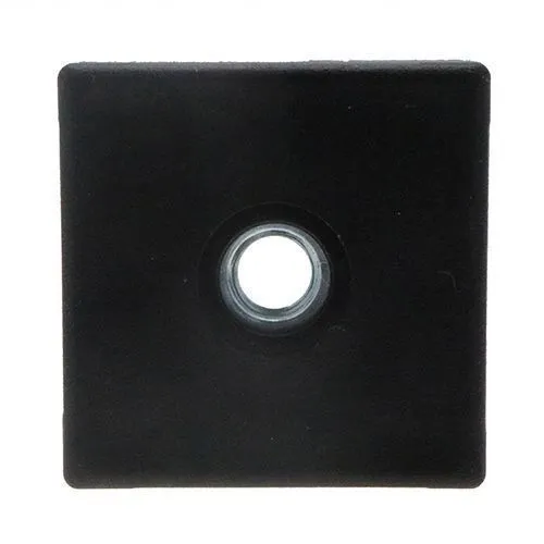 40mm x 40mm Square Threaded Tube Insert (M12 Thread) - 1-1.5mm Wall | Black LDPE