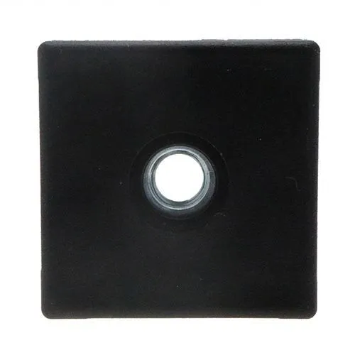 50mm x 50mm Square Threaded Tube Insert (M8 Thread) - 1-1.5mm Wall | Black LDPE
