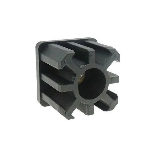 30mm x 30mm Square Threaded Tube Insert (M8 Thread) - 1.5mm Wall | Black Nylon