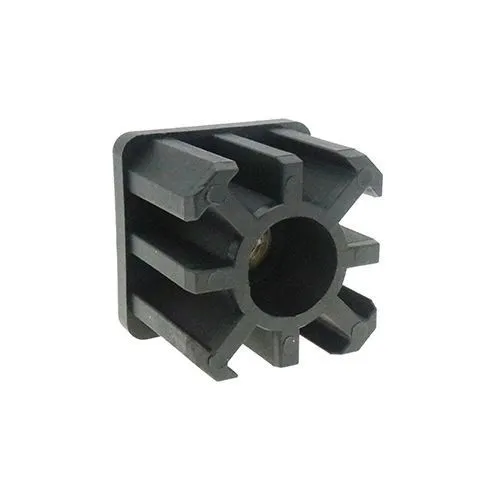 35mm x 35mm Square Threaded Tube Insert (M10 Thread) - 1.5mm Wall | Black Nylon