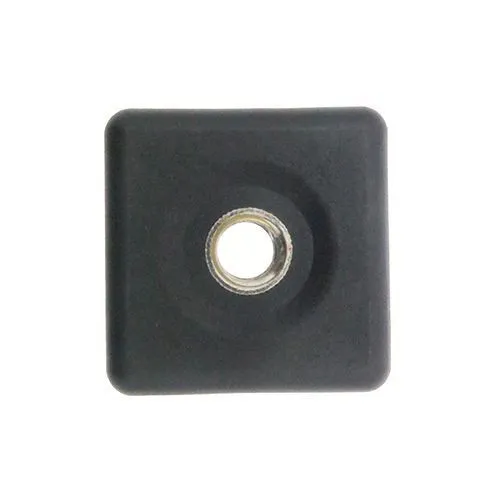35mm x 35mm Square Threaded Tube Insert (M10 Thread) - 1.5mm Wall | Black Nylon