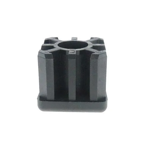 35mm x 35mm Square Threaded Tube Insert (M10 Thread) - 1.5mm Wall | Black Nylon