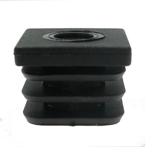 M10 x 50mm x 50mm - Plastic Threaded Tube Insert - Black - Polypropylene | Vital Parts