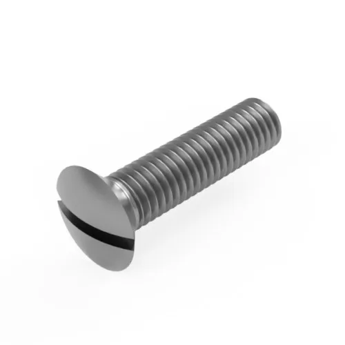 M2.5 x 12mm Slotted Raised Countersunk Screw (DIN 964) | A2 Stainless Steel