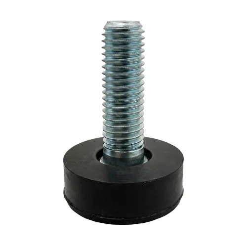 M12 x 70mm Round Rubber Foot - 35mm Base | Rubber & Steel
