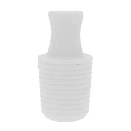 2.01-3.99mm Clear Ribbed Plug (19.05mm Length) | Silicone