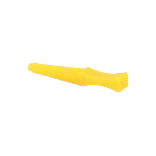 4-6mm Yellow Ribbed Plug (25.4mm Length) | Silicone