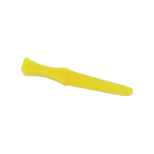4-6mm Yellow Ribbed Plug (25.4mm Length) | Silicone