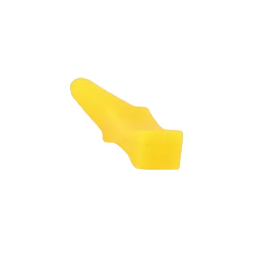 4-6mm Yellow Ribbed Plug (25.4mm Length) | Silicone