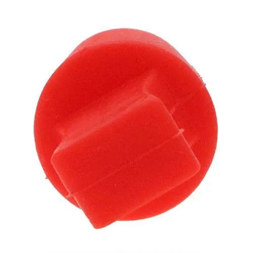 6-8mm Red Ribbed Plug (25.4mm Length) | Silicone