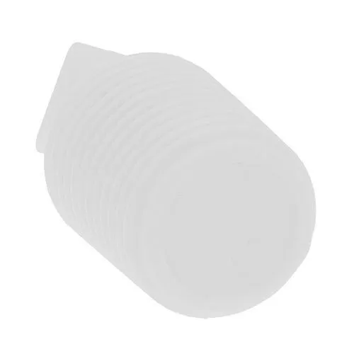 15.88-18.24mm Clear Ribbed Plug (25.4mm Length) | Silicone