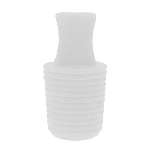 28.58-31.75mm Clear Ribbed Plug (25.4mm Length) | Silicone