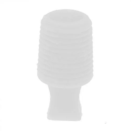 28.58-31.75mm Clear Ribbed Plug (25.4mm Length) | Silicone