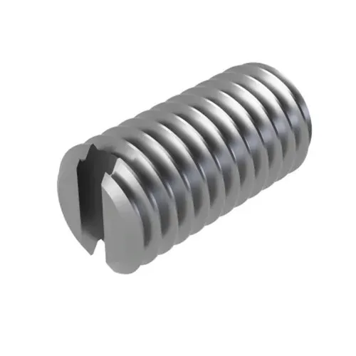 M12 x 40mm Slotted Set Screws - Cup Point (DIN 438) | A2 Stainless Steel