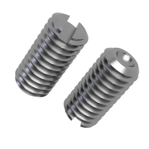 M8 x 40mm Slotted Set Screws - Cup Point (DIN 438) | A2 Stainless Steel