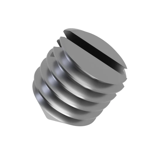 M1.6 x 10mm Slotted Grub Screw with Cone Point A1 Stainless Steel DIN 553 / ISO 7434