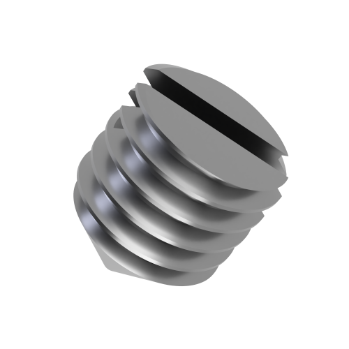 M1.6 x 10mm Slotted Grub Screw - Cone Point (DIN 553) | A1 Stainless Steel